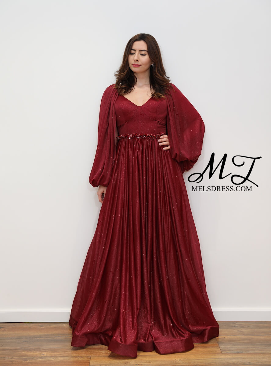 burgundy red maxi dress